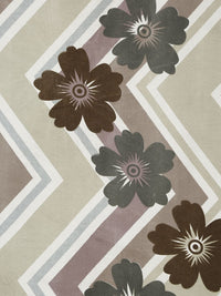 Aura Beige & Brown Floral Printed 300 TC Set Cadar Double King-2.50 m X 2.25 m