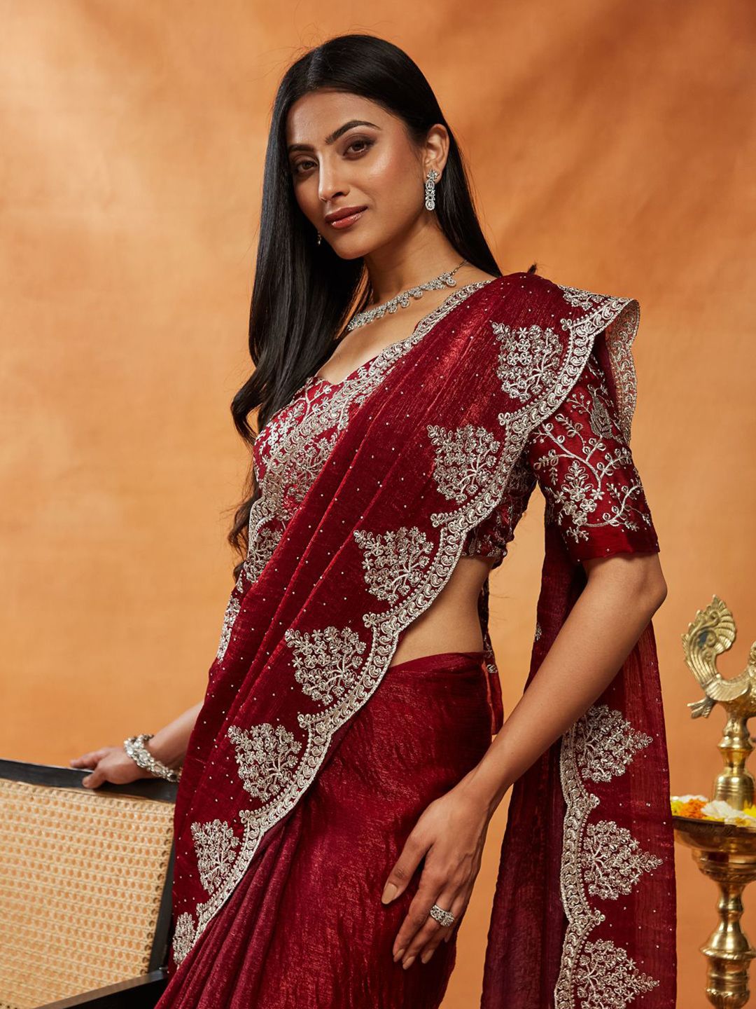 kasee Saree Labuci Bersulam Berhias