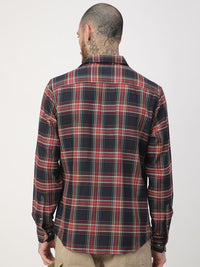 VASTRADO Men Classic Slim Fit Opaque Checked Casual Shirt
