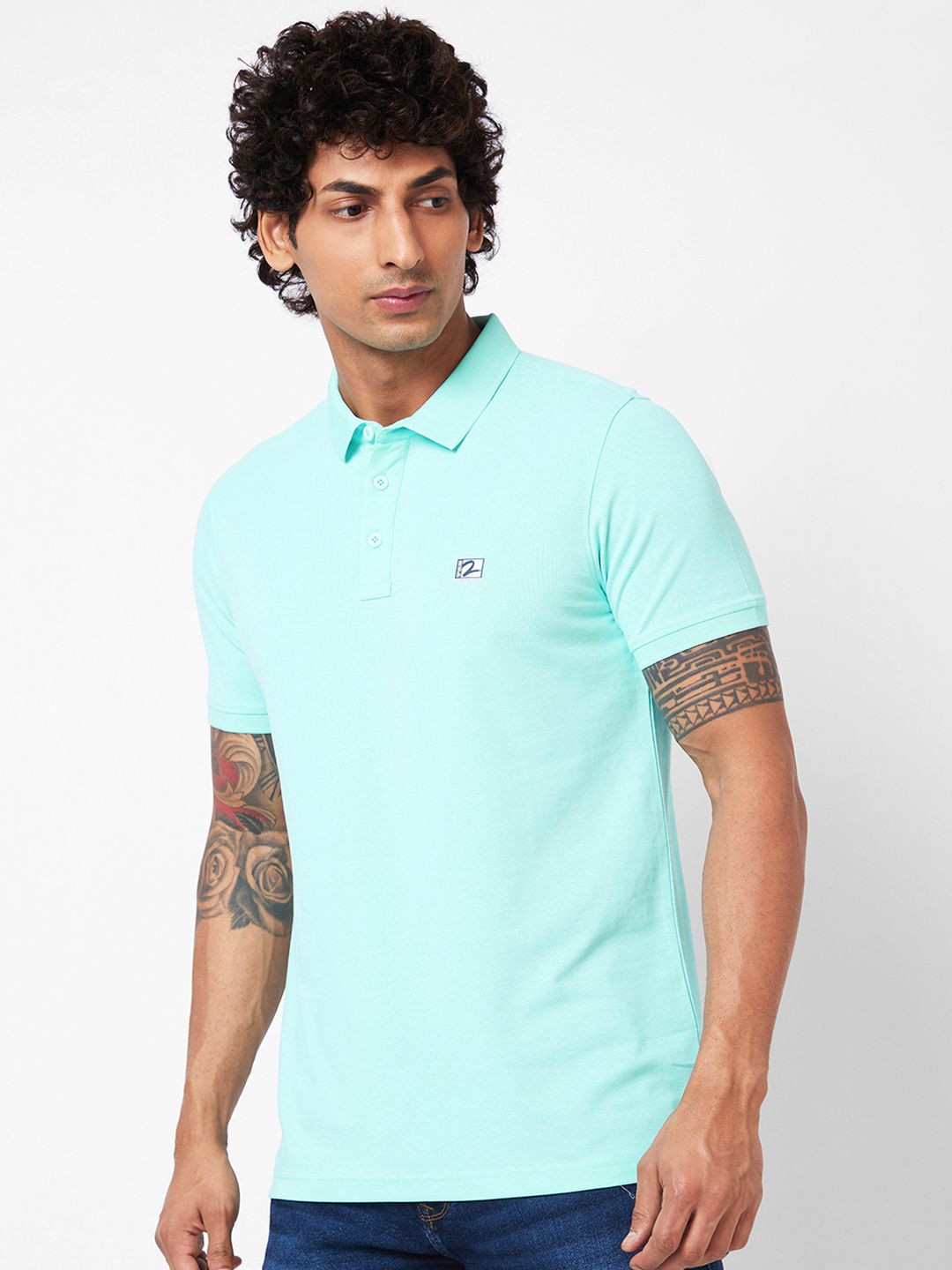 SPYKAR Polo Collar Slim Fit T-shirt