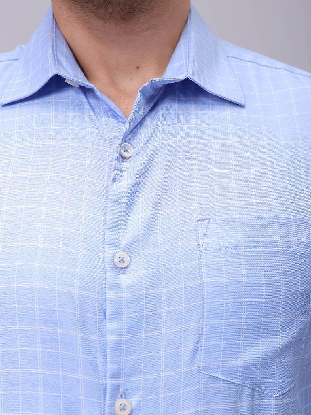 The Indian Garage Co. X Luxe Men Spread Collar Checked Cotton Slim Fit Formal Shirt