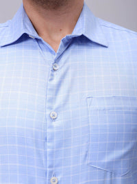 The Indian Garage Co. X Luxe Men Spread Collar Checked Cotton Slim Fit Formal Shirt