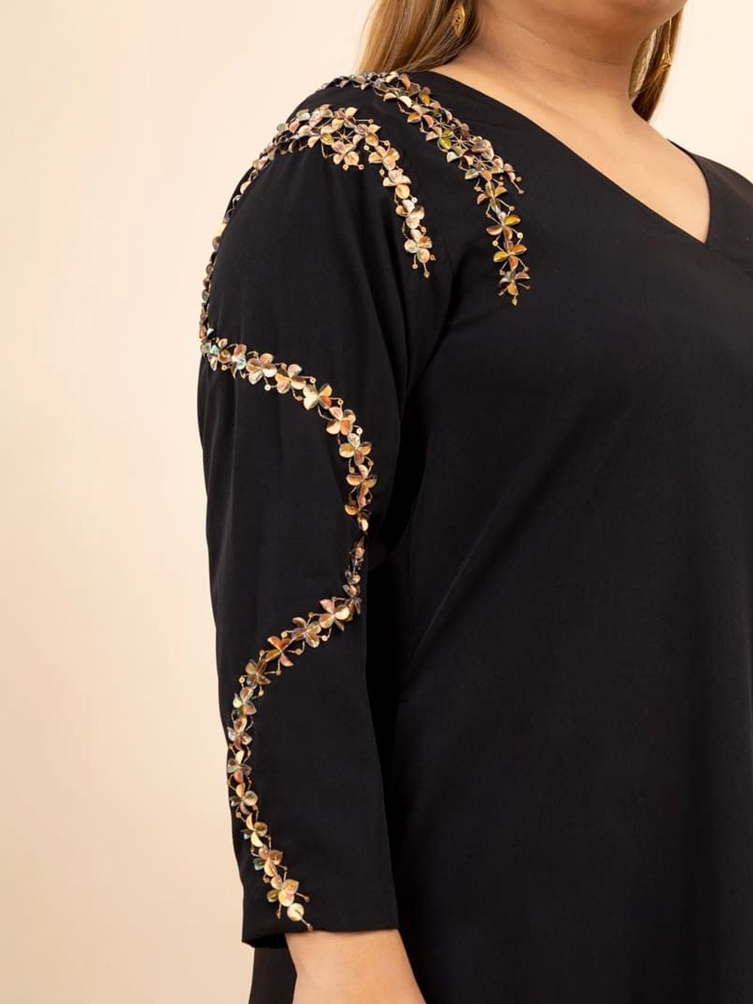 Mamicha Embellished V-Neck Top & Palazzos Co-Ords