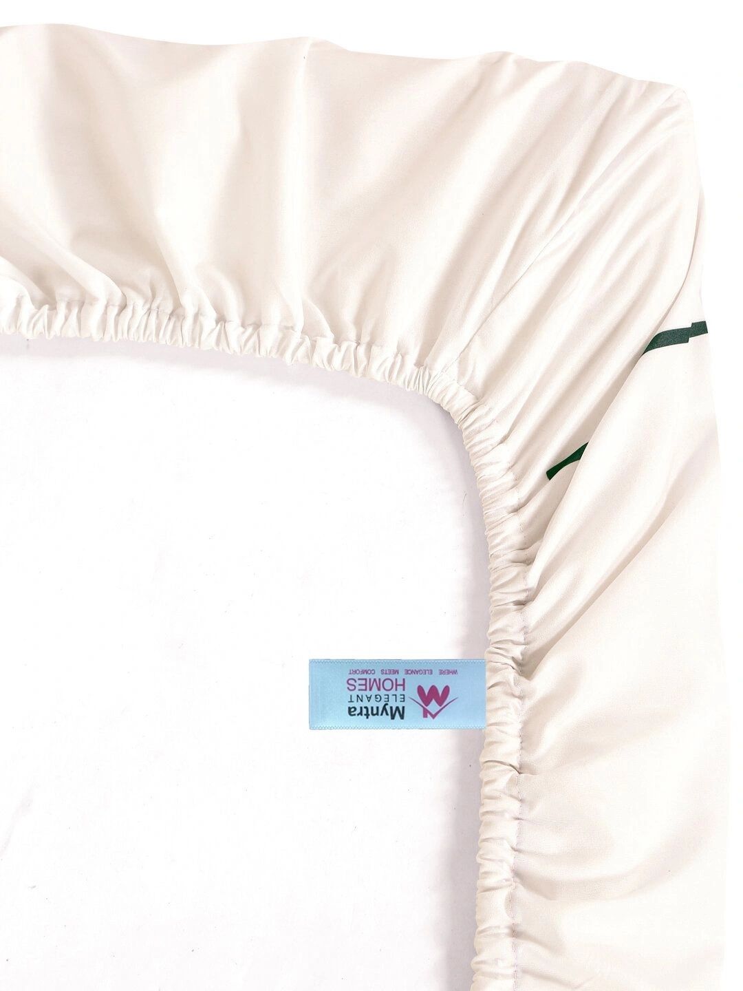 Cadar Katil King 400 TC Myntra Elegant Homes Berwarna Krim dengan 2 Sarung Bantal