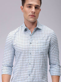 The Indian Garage Co Men Slim Fit Opaque Checked Casual Shirt