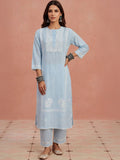 House of Chikankari Women Regular Chikankari Kurta with Trousers