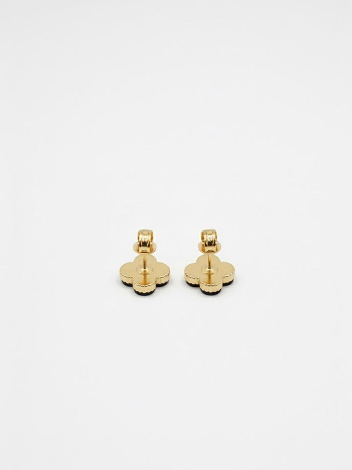 VOGUE PANASH Gold-Plated Floral Shaped Studs