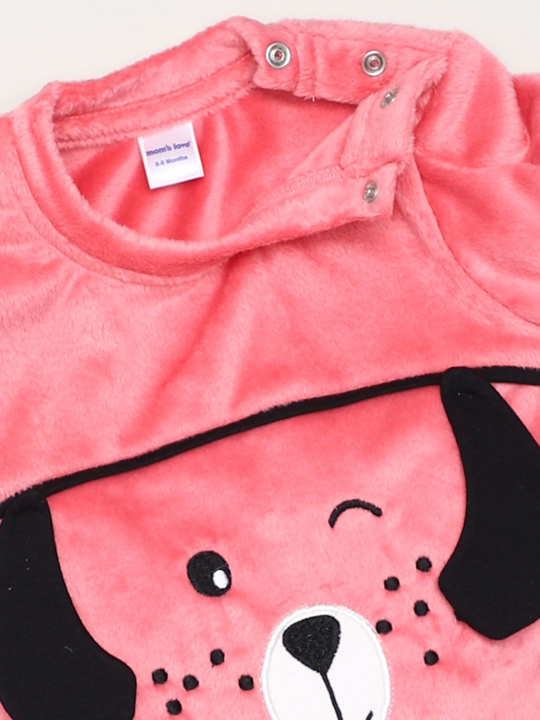 Moms Love Infant Boys Embroidered Pure Cotton Sleepsuit