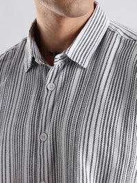 ADRO Comfort Striped Cotton Oversized Casual Shirt