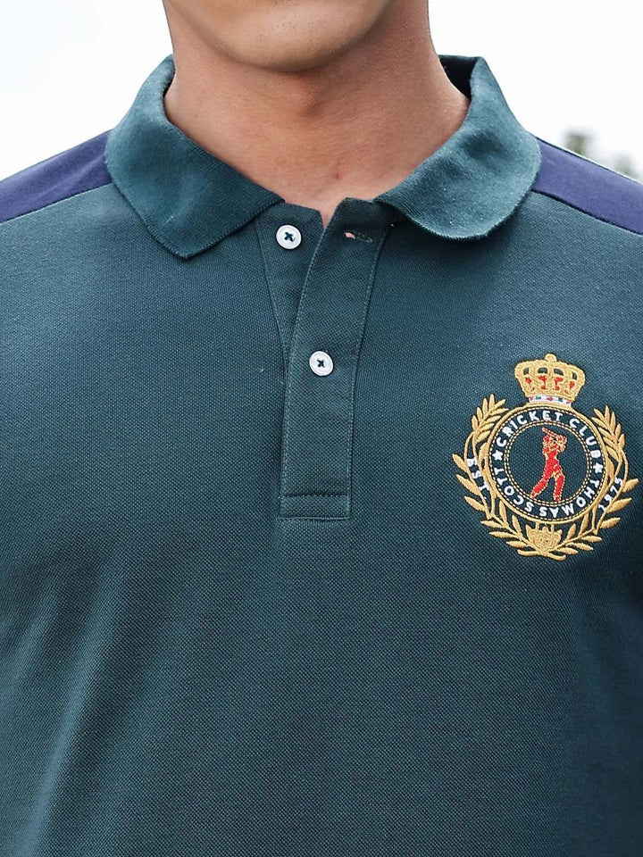 Thomas Scott Polo Collar Raw Edge Regular Fit T-shirt