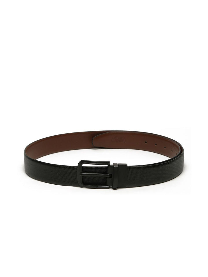 Teakwood Leathers Men Textured Leather Reversible Formal Belt