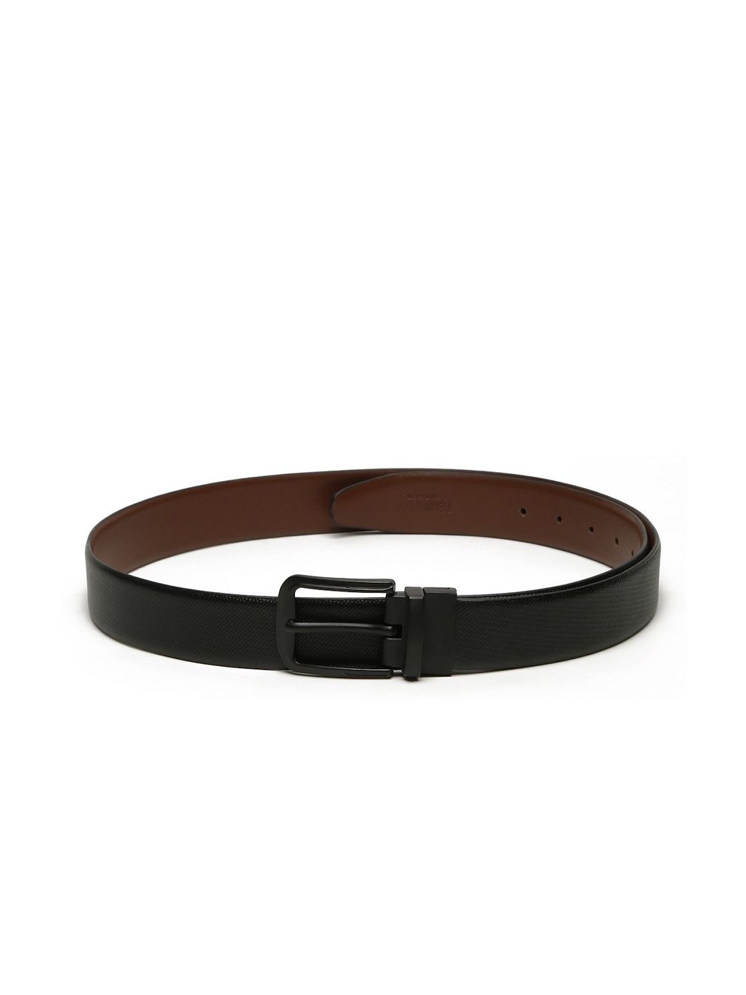 Teakwood Leathers Men Textured Leather Reversible Formal Belt