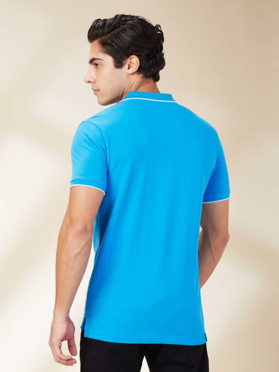 Being Human Men Solid Polo Collar Cotton T-Shirt