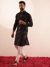 SOJANYA Men Embroidered Sequinned Kurta