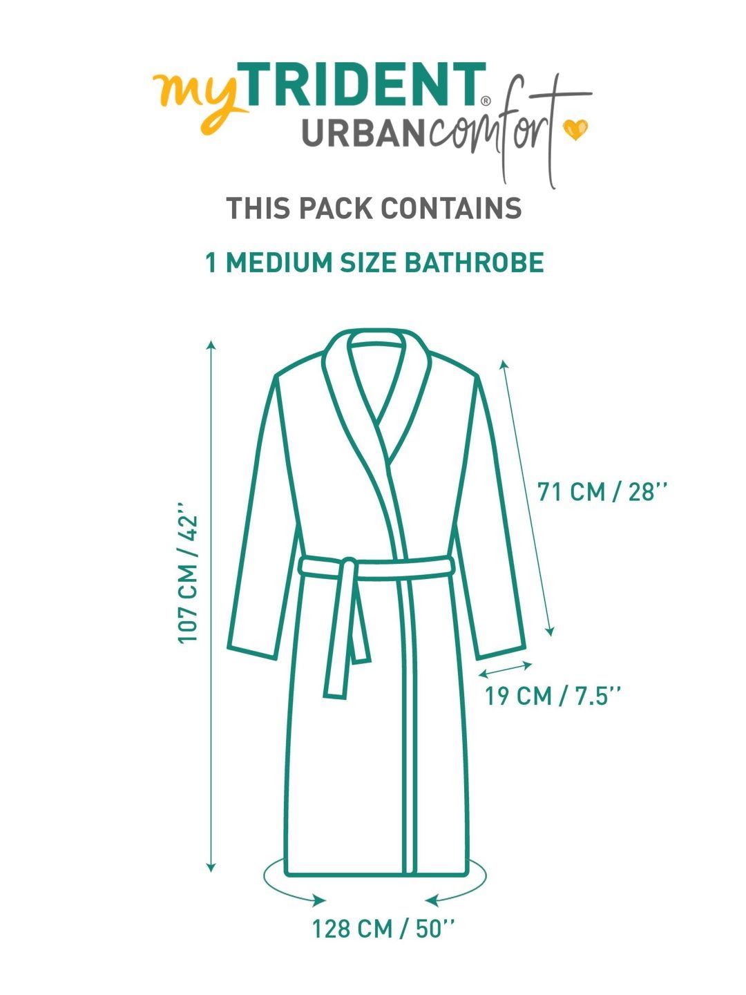 MYTRIDENT Urban Comfort Unisex Maroon 240 GSM Pure Cotton Bath Robe