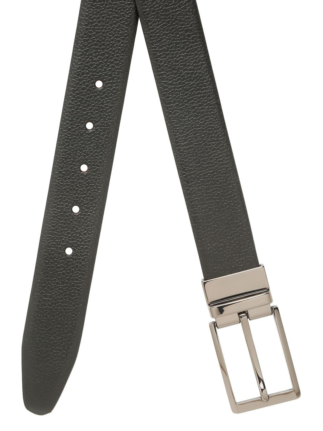 Teakwood Leathers Men Textured Leather Reversible Formal Belt