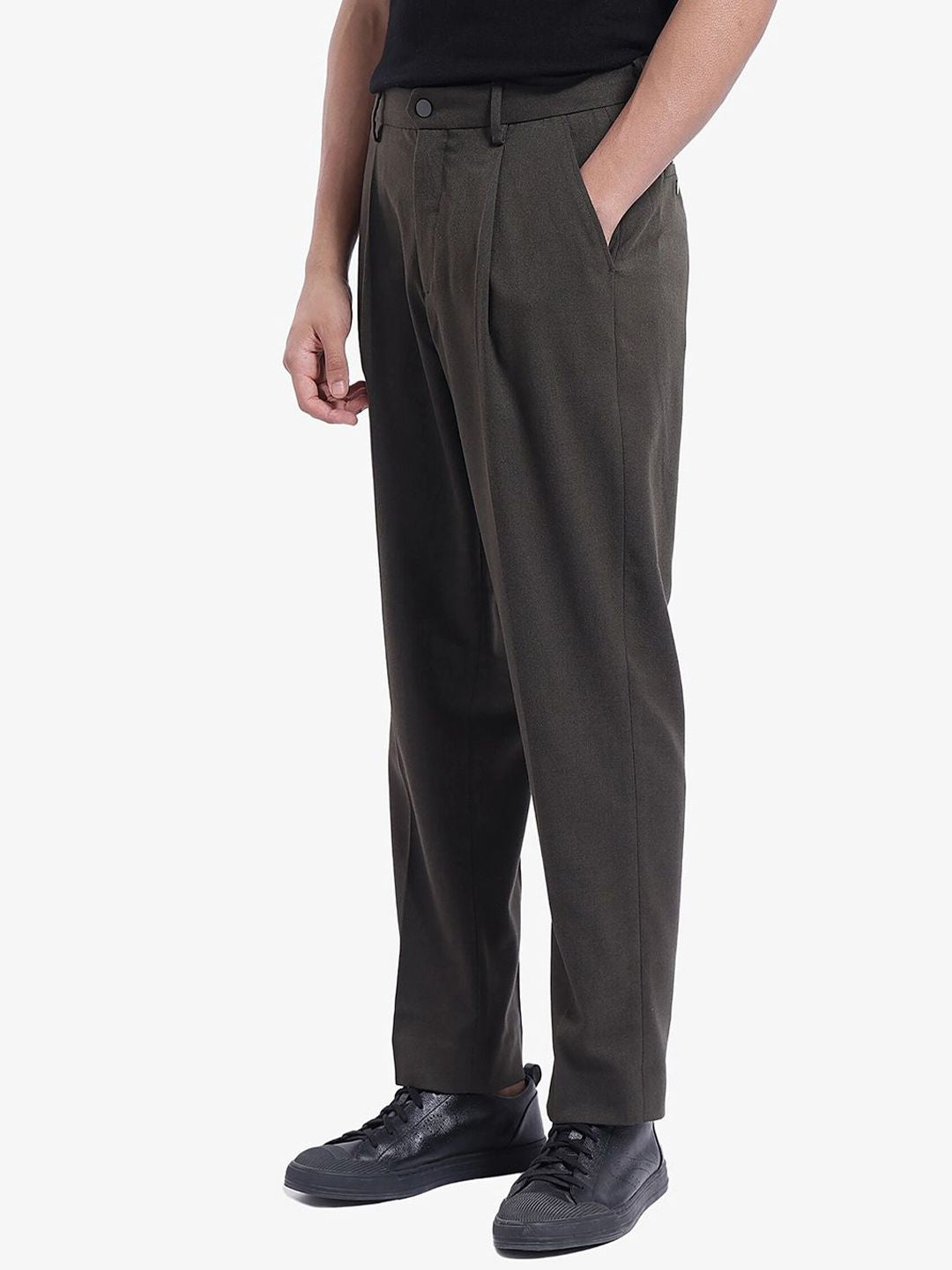 RARE RABBIT Men Loose Fit Regular Trousers