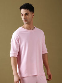 DILLINGER Men Solid Ultra Soft Drapey Cotton Oversized Drop Shoulder T-Shirt