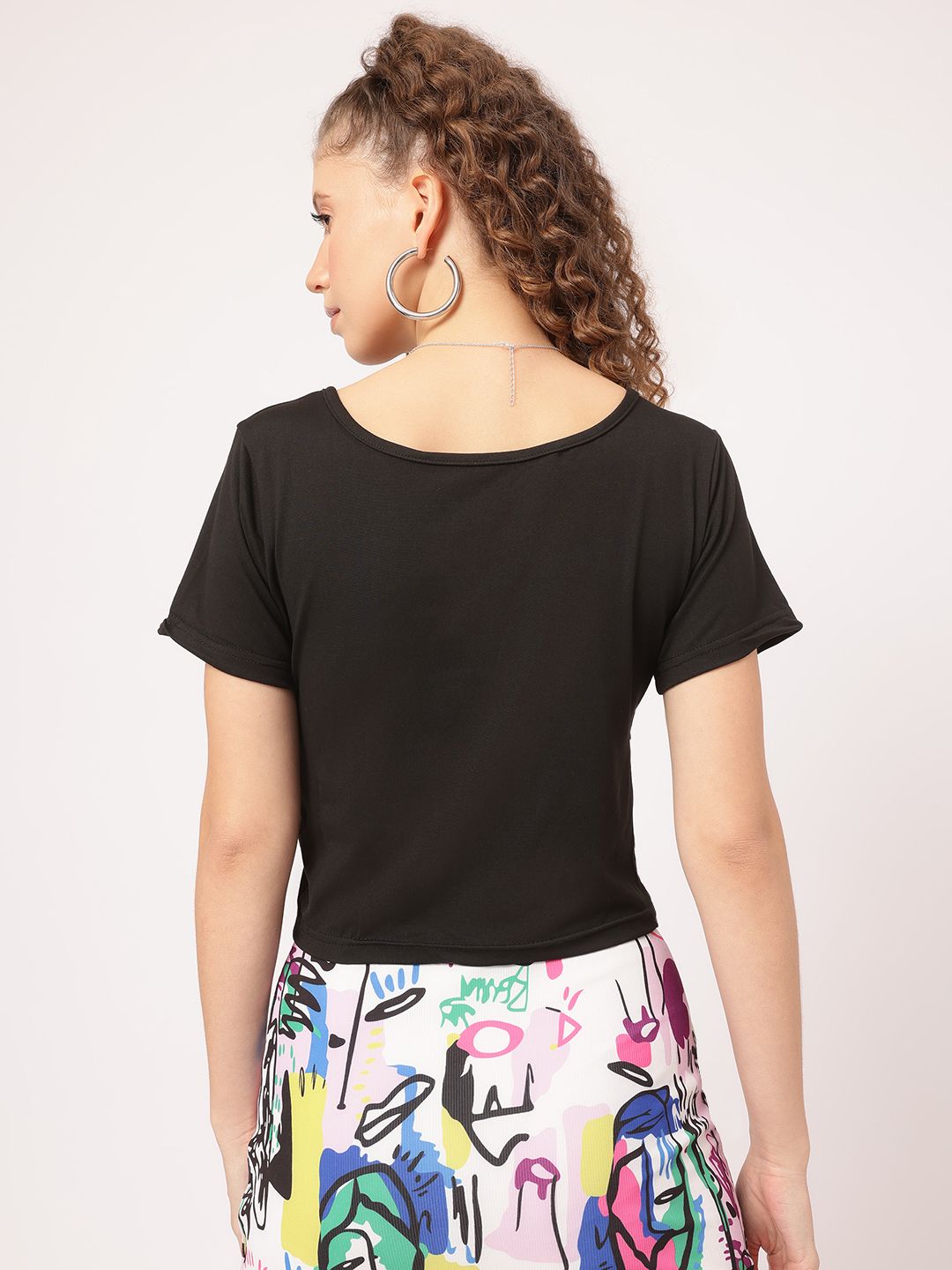 DressBerry Lovely Luxe Twisted & Layered V-Neck Crop Top