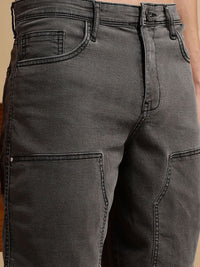 Seluar Pendek Denim Pertengahan Bangkit Eszett Lelaki Baggy