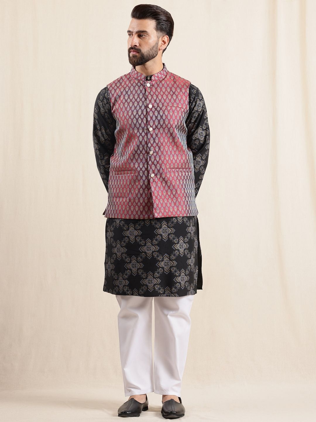 Anouk Men Printed Regular Kurta with Pyjamas