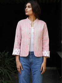 Jaket Quilted Bunga Wanita House of Chikankari