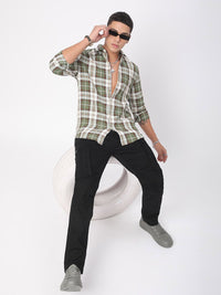 VASTRADO Men Timeless Tartanique Green Checkered Shirt