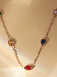 SALTY Stainless Steel Serenity Stone Studded Necklace