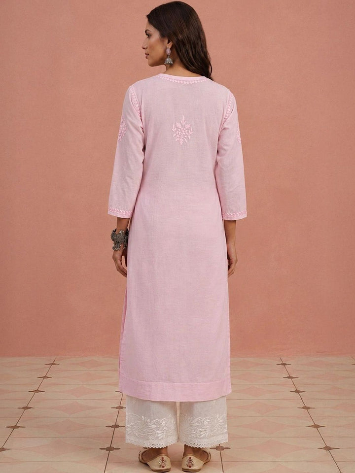 Rumah Wanita Chikankari Sulam Kurta Chikankari