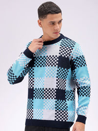 The Indian Garage Co Men Checked Pullover Sweaters