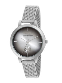 French Connection Women Embellished Dial & Stainless Steel Bracelet Style Straps Analogue Watch FCB8SM