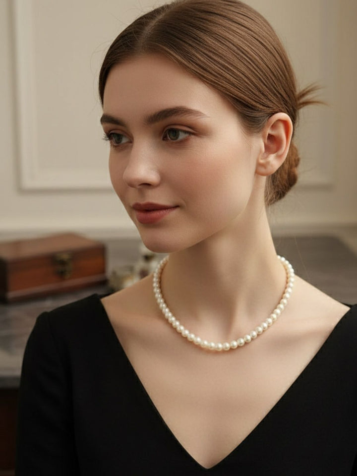 PANASH Pearls Beaded Minimal Necklace