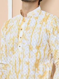See Designs Men Ethnic Motifs Embroidered Regular Thread Work Pure Cotton Kurta with Pyjamas
