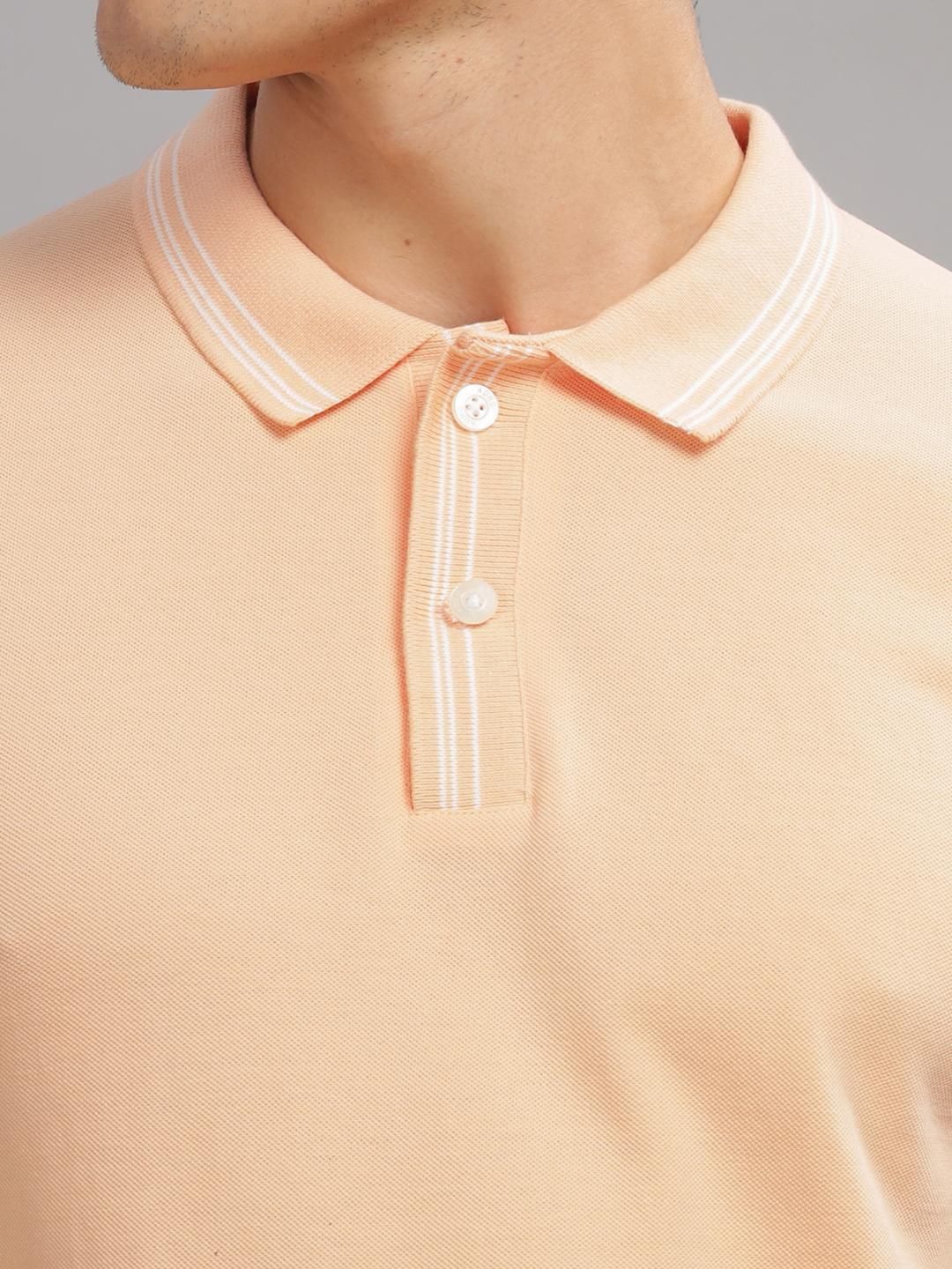 Tshirts ADRO Men Peach Cotton