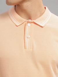 Tshirts ADRO Men Peach Cotton