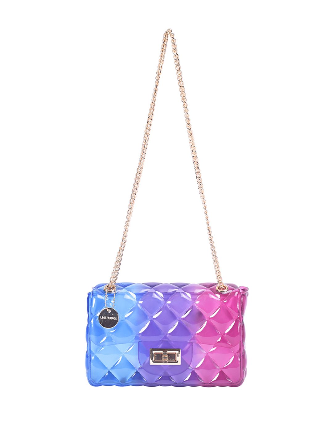 Lino Perros Textured Structured Shoulder Bag with Quilted