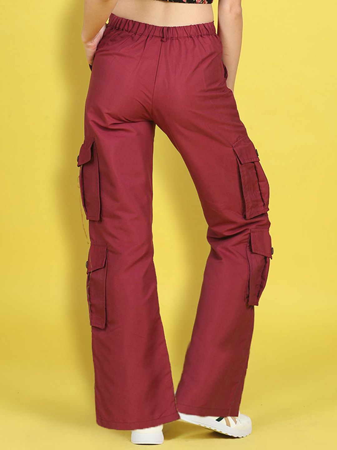 Cutiekins Girls Easy Wash Mid-Rise Cargos Trousers With Pocket Detailing