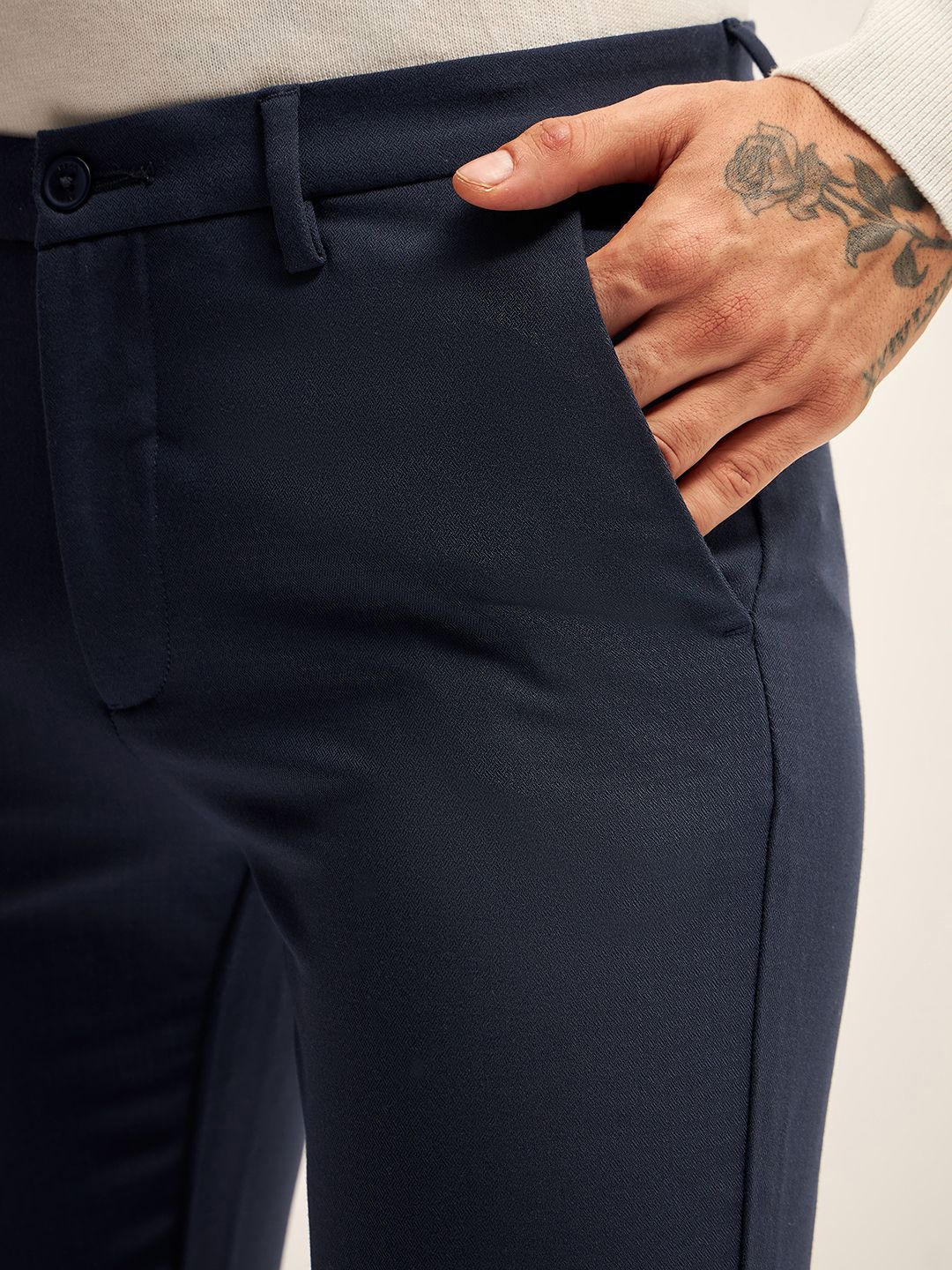 THE BEAR HOUSE Men Slim Fit Trousers