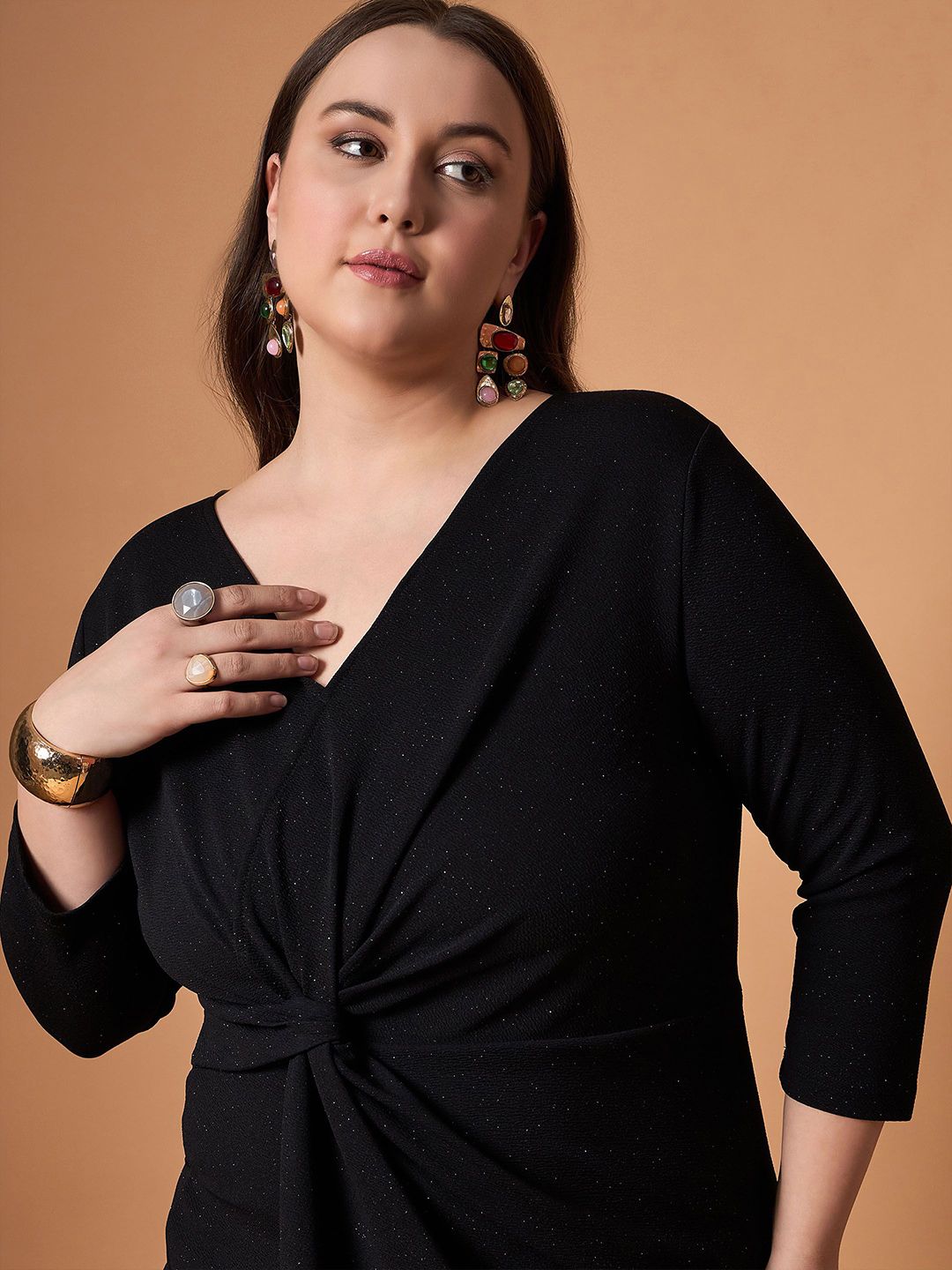 SASSAFRAS Curve Midi Dress