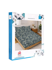 Myntra Elegant Homes Green & White Floral 300 TC King Double Bedsheet dengan 2 Sarung Bantal