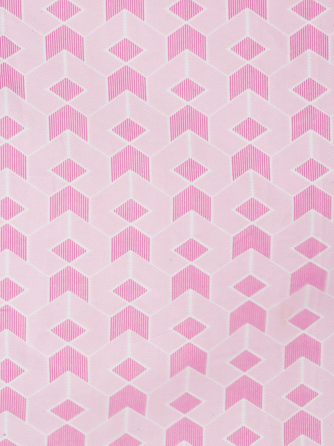 Myntra Elegant Homes Pink Geometric Cotton 300 TC Fitted King Fine Bedsheet with 2 Pillow Covers-98 x 87 inches