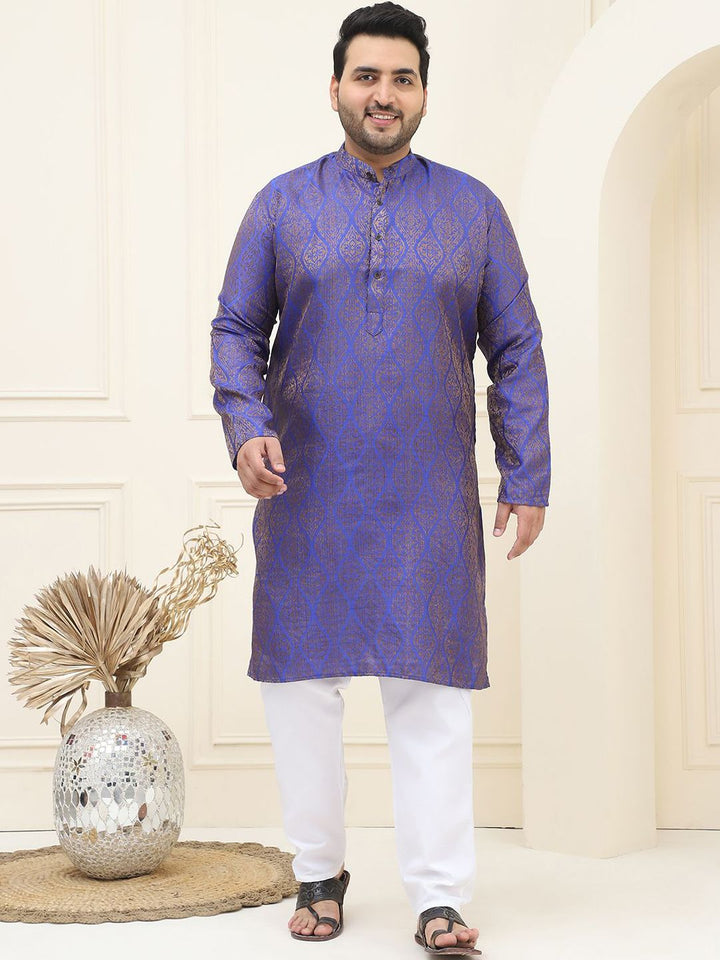 SOJANYA PLUS Plus Size Woven Design Kurta with Pyjama