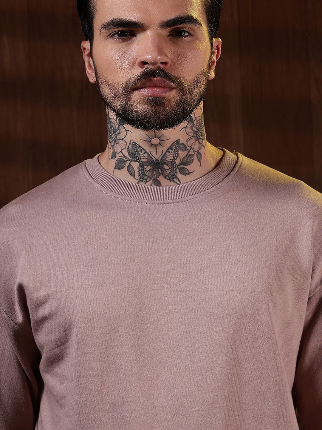 Eszett Lelaki Leher Bulat Lengan Panjang Sweatshirt