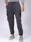 The Indian Garage Co Men Textured Loose Fit Joggers Trousers