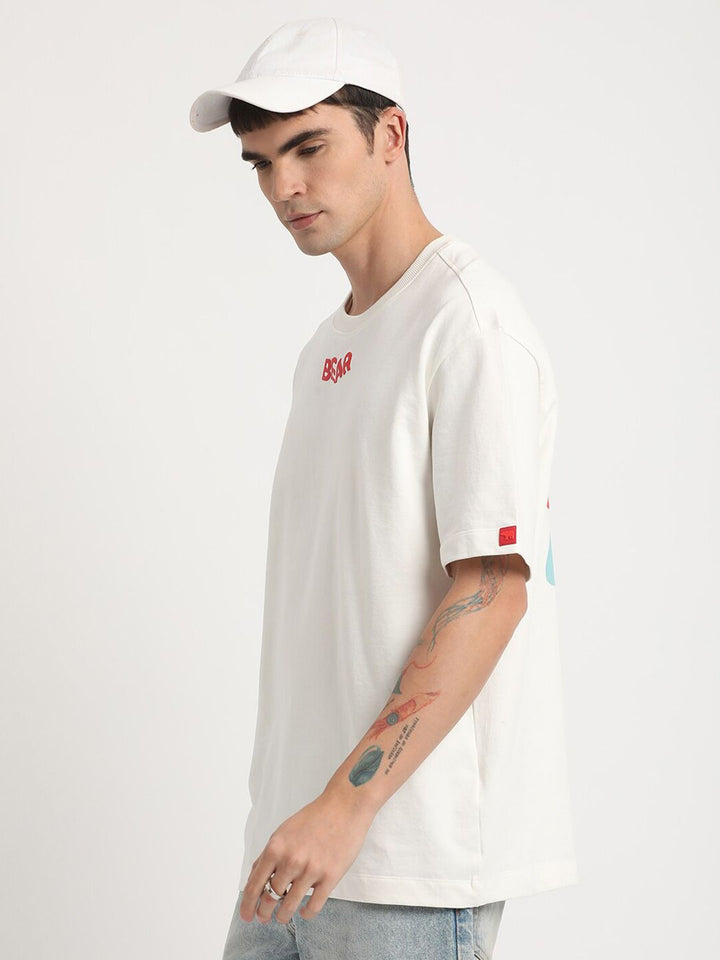 THE BEAR HOUSE Typography Printed Pure Cotton T-shirt