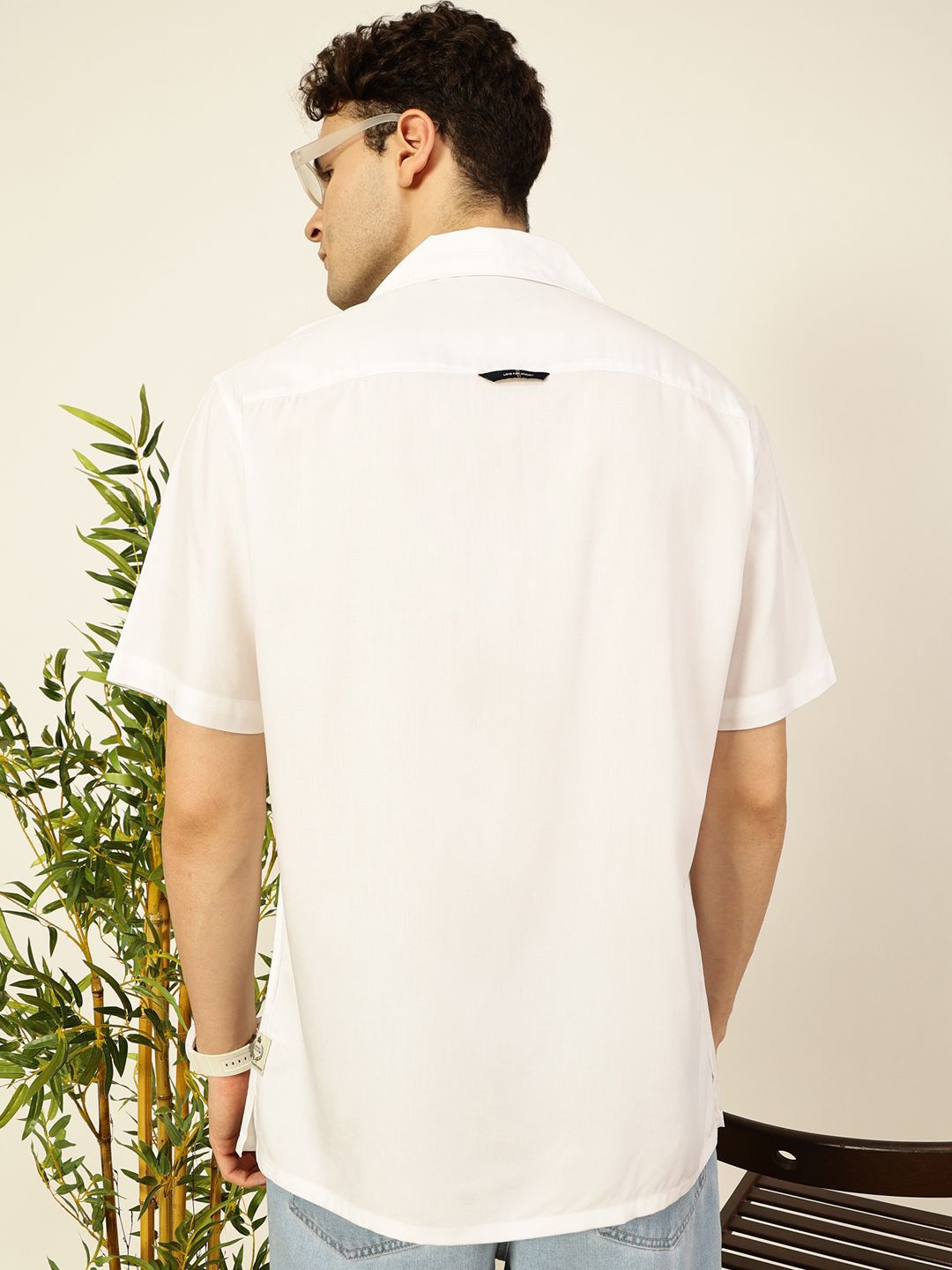 Thomas Scott Men Premium Cuban Collar Solid Oversized Casual Shirt
