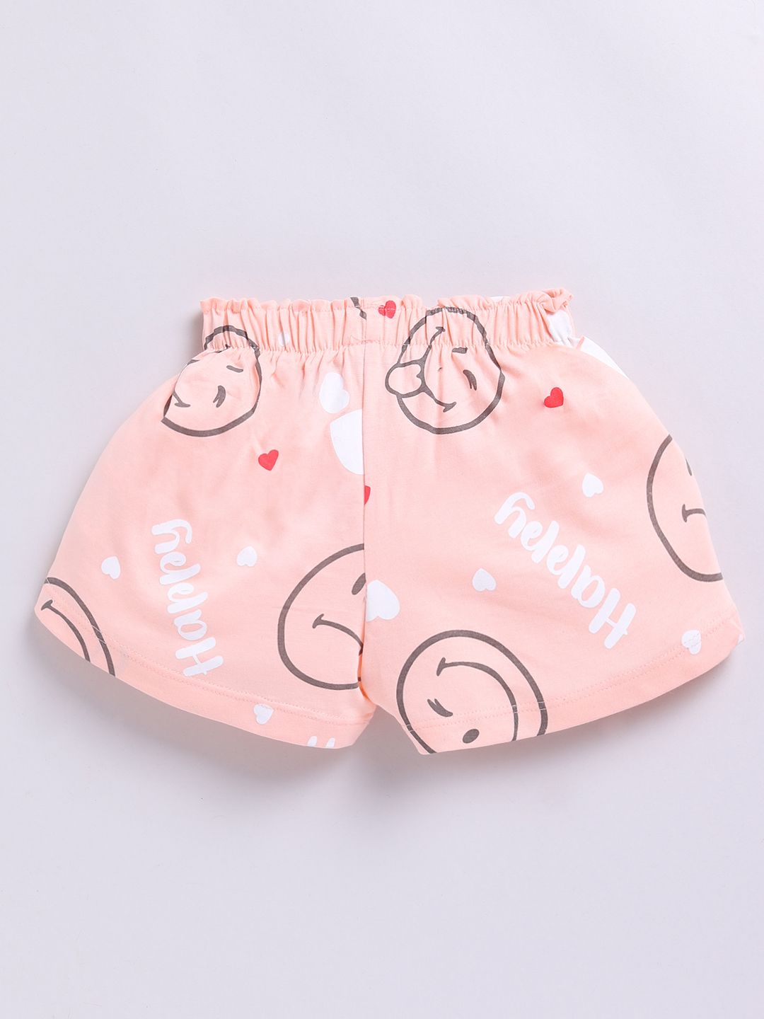 Happy Faces Girls Conversational Printed Pure Cotton Shorts
