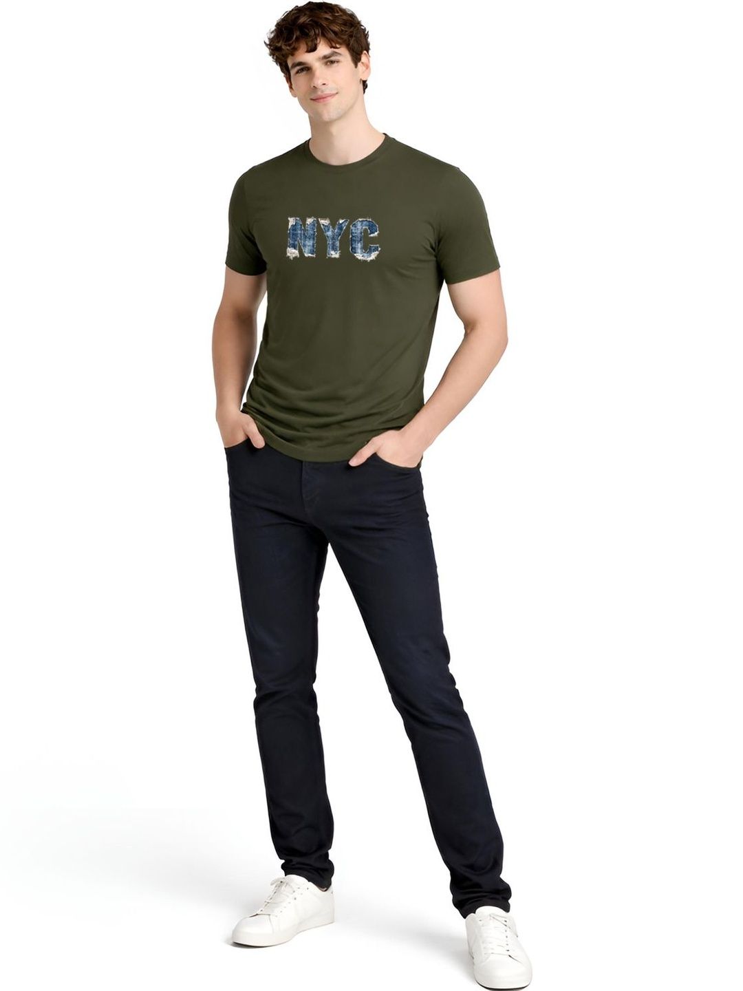 ADRO Men Typography Printed T-shirt