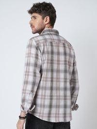 VASTRADO Classic Checked Slim Fit Pure Cotton Casual Shirt