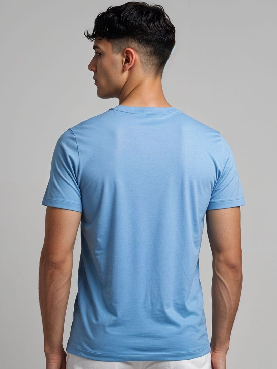 ADRO Abstrak Printed Lengan Pendek Kapas T-shirt Regular Fit